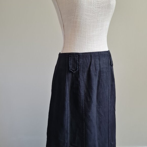 Luzifer 100% Linen Vintage Lagenlook Maxi Skirt Berlin, Germany - Size L - Picture 6 of 9